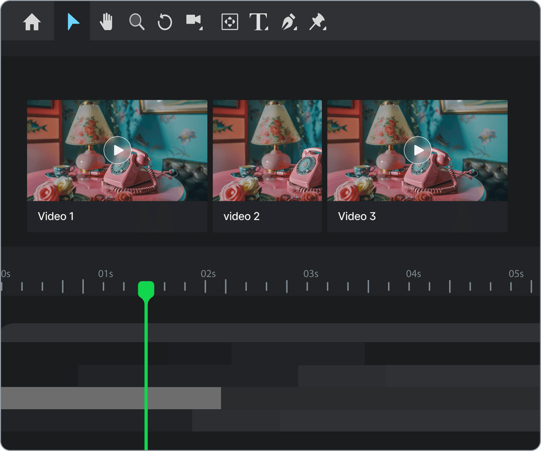 Use a video editor to stitch together all of your images or video clips. 
Add background music and sound effects to make it more memorable.