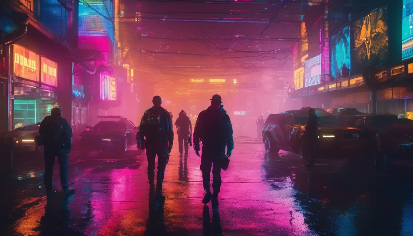 "Virtual Veil: A Cyberpunk Heist of Truth"