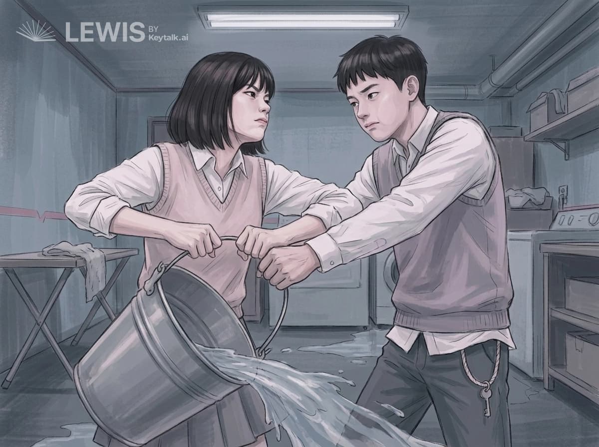 물통을 빼앗다