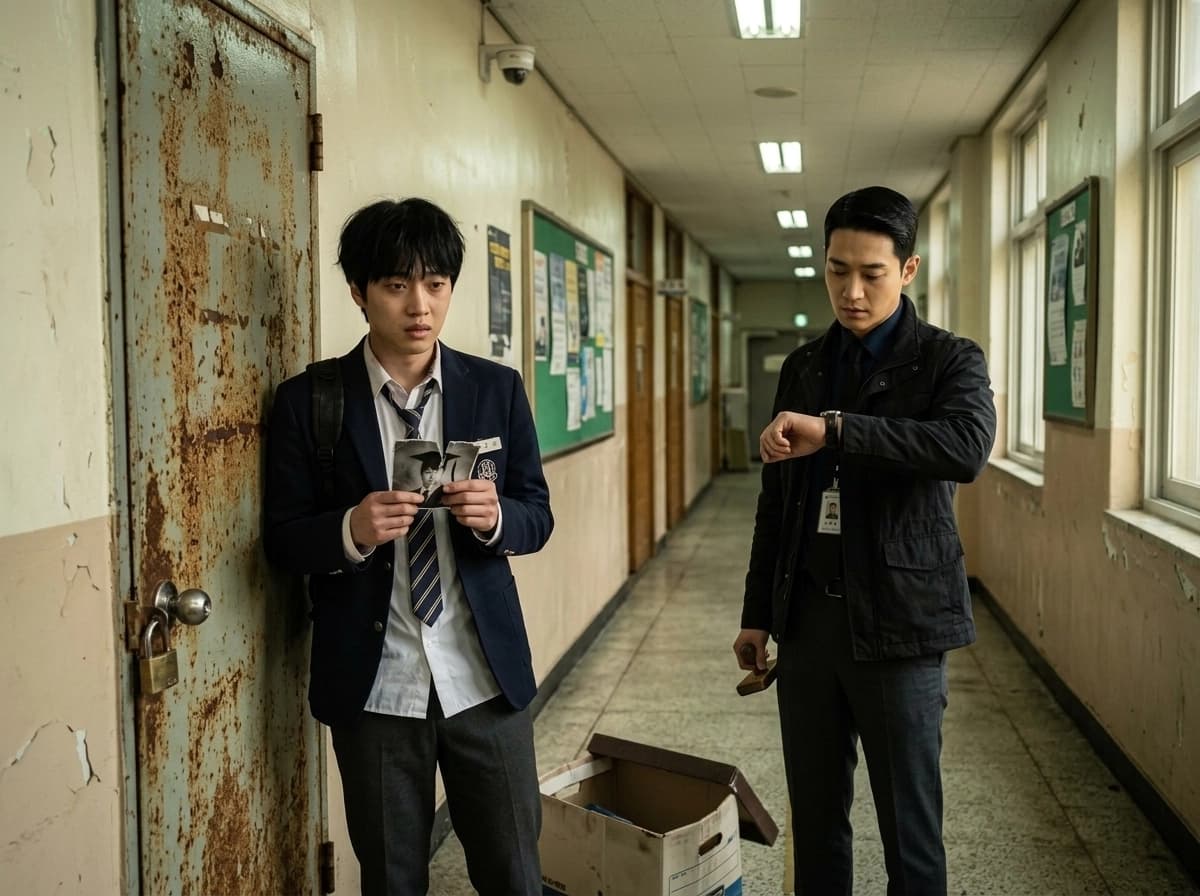 철문 앞 9시 58분
