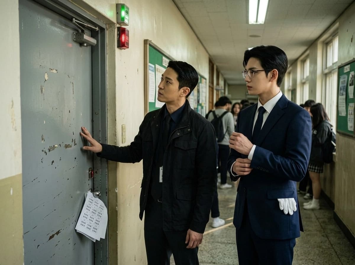 비상문 뒤의 마른 소리
