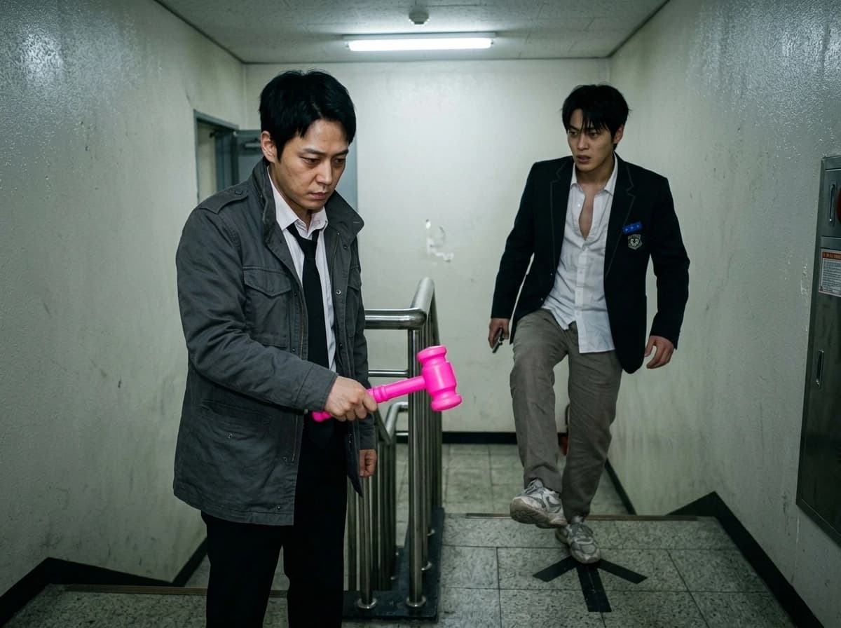 웃으면서 떼는 손
