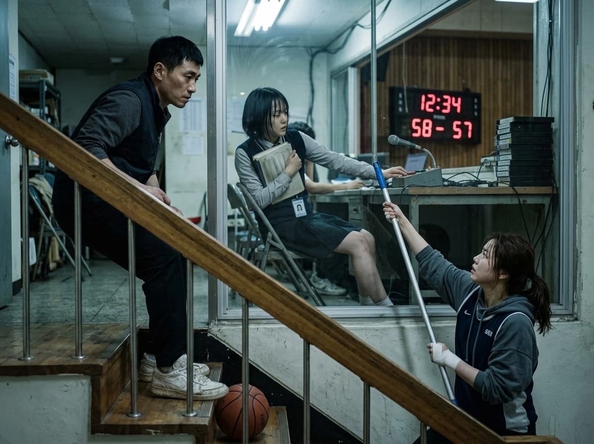 역광 속 방송실