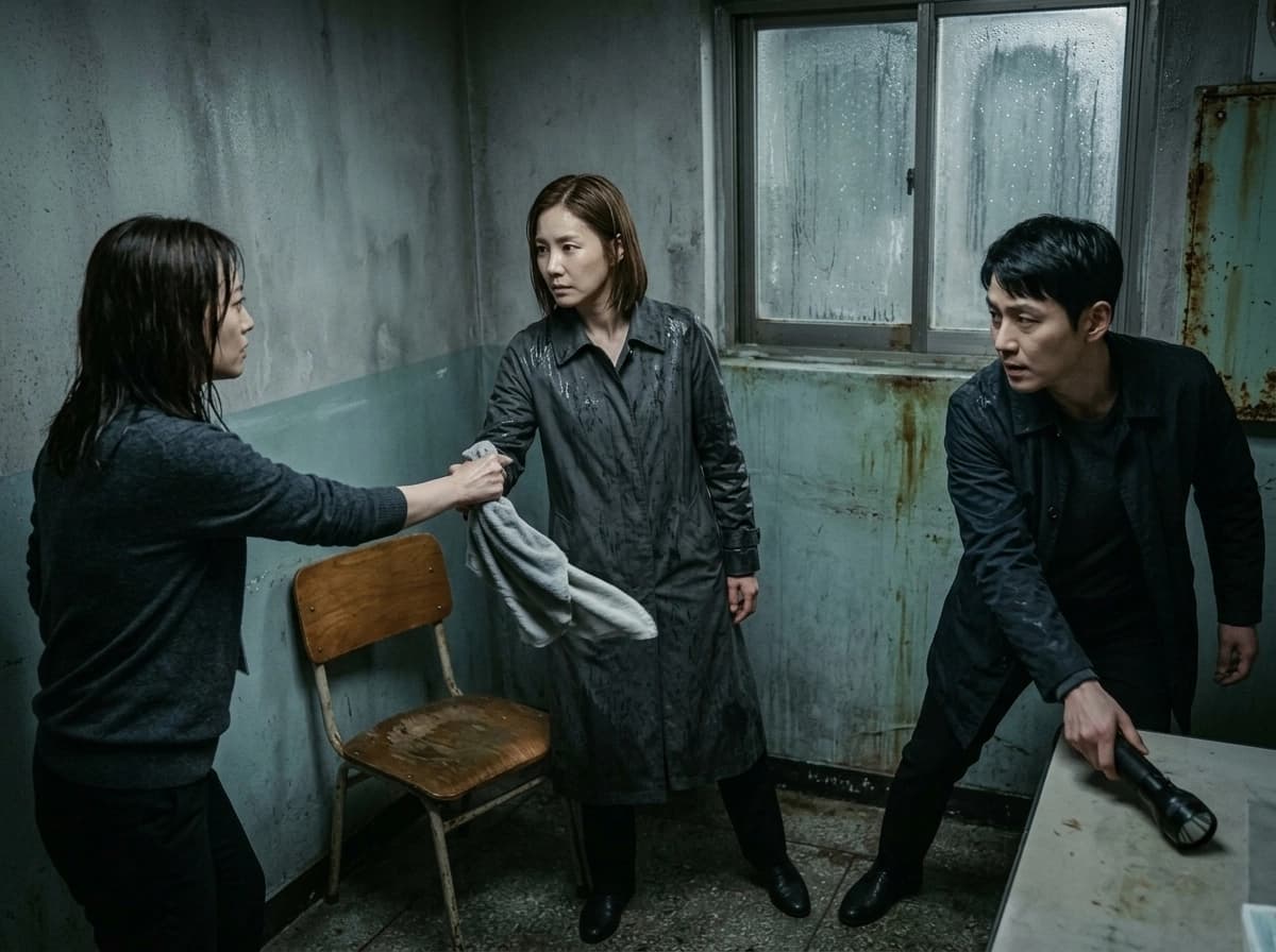 경비실의 잠긴 문