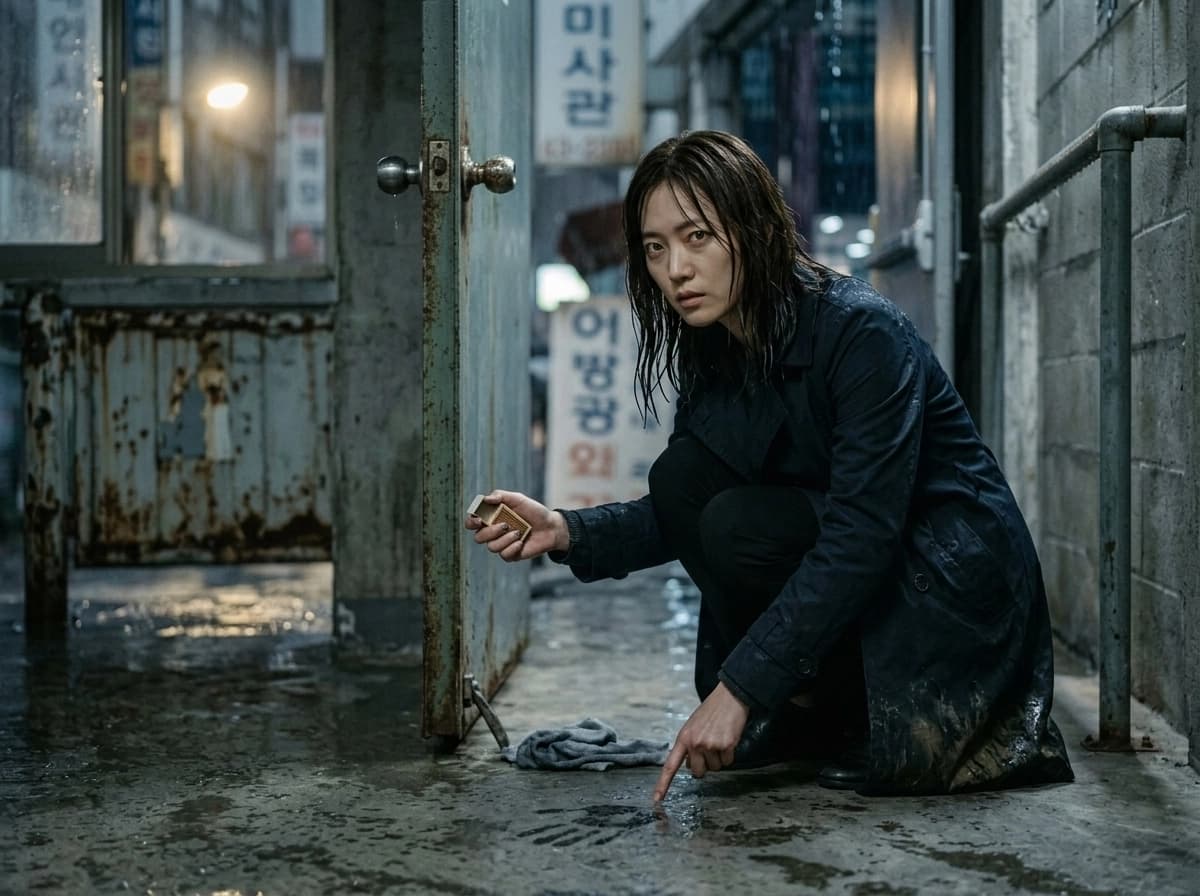 문틈 아래 번지는 것