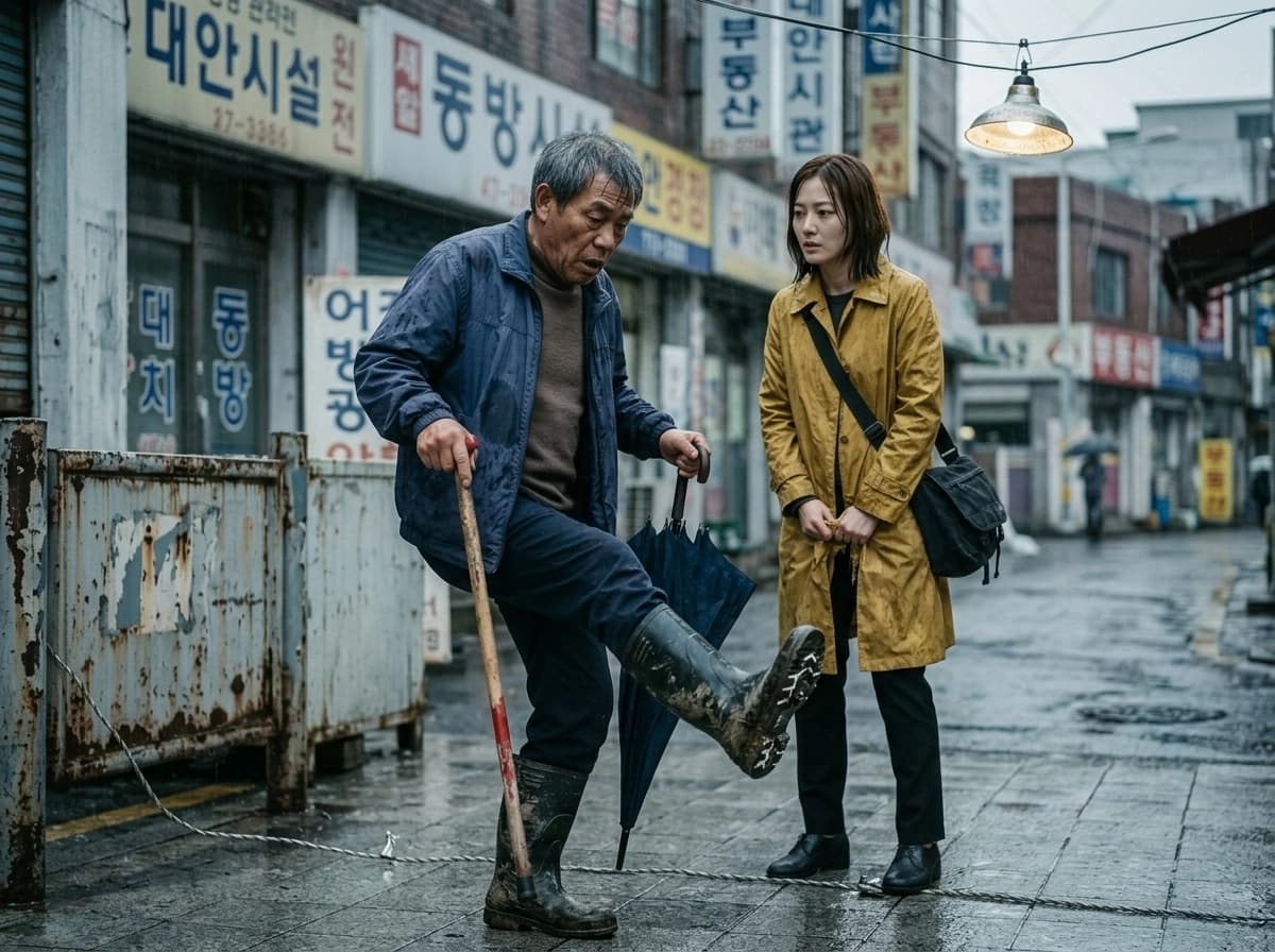 장화 밑의 석회