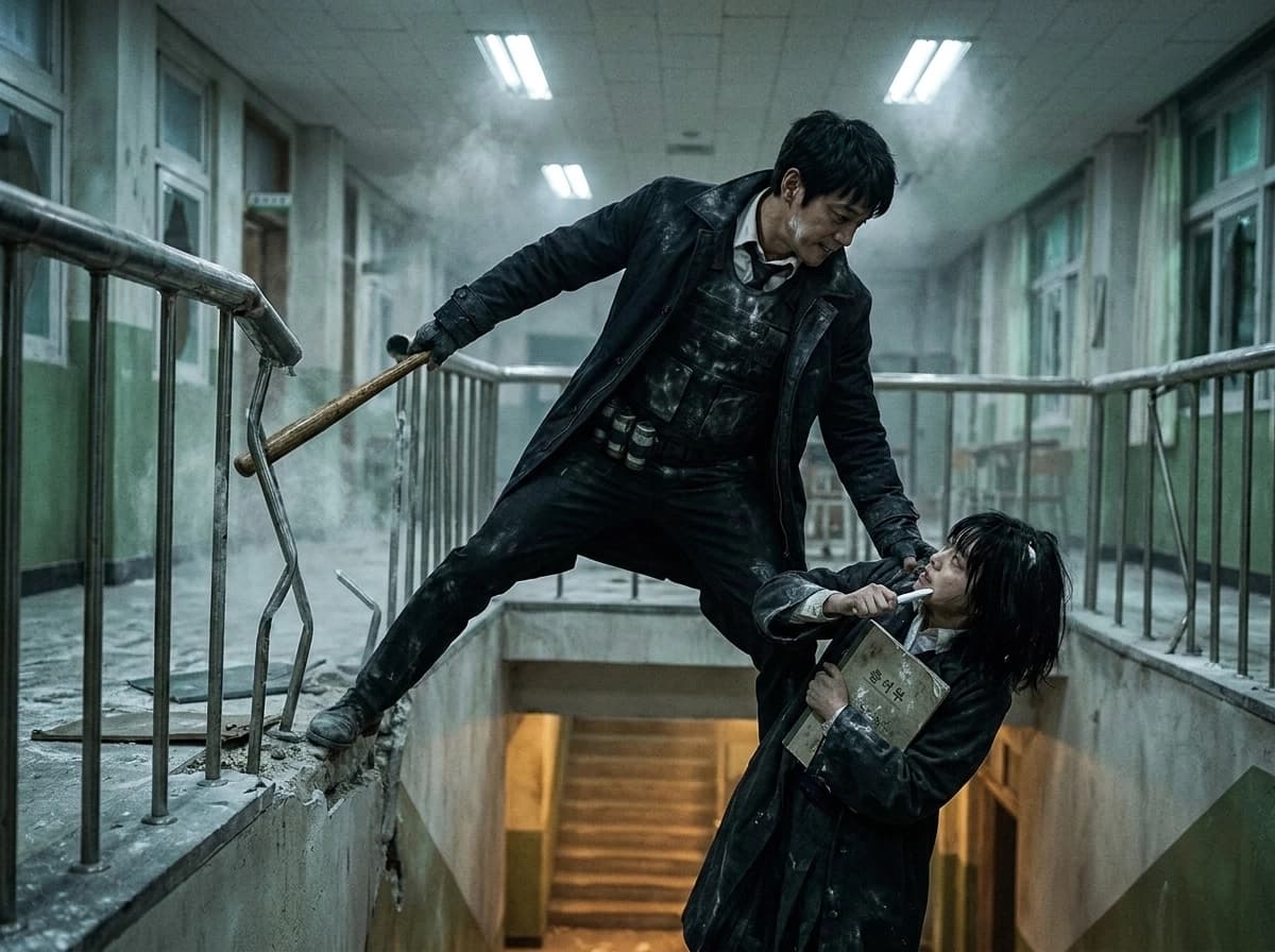 난간에 걸린 회초리