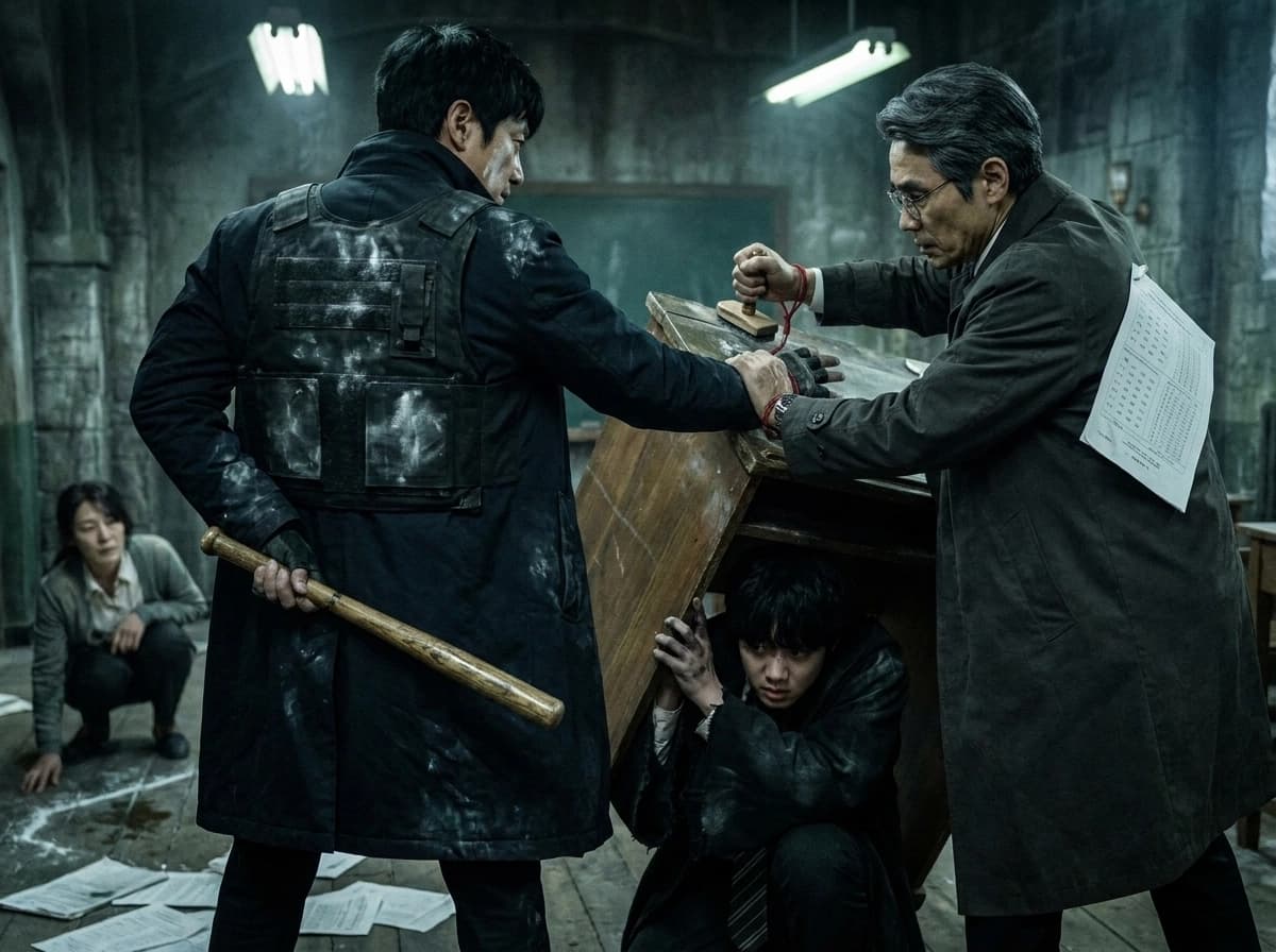 천막이 접혀 들어온다