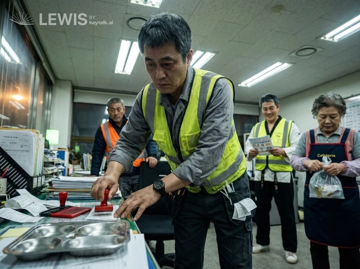 한 장에 적힌 두 문장