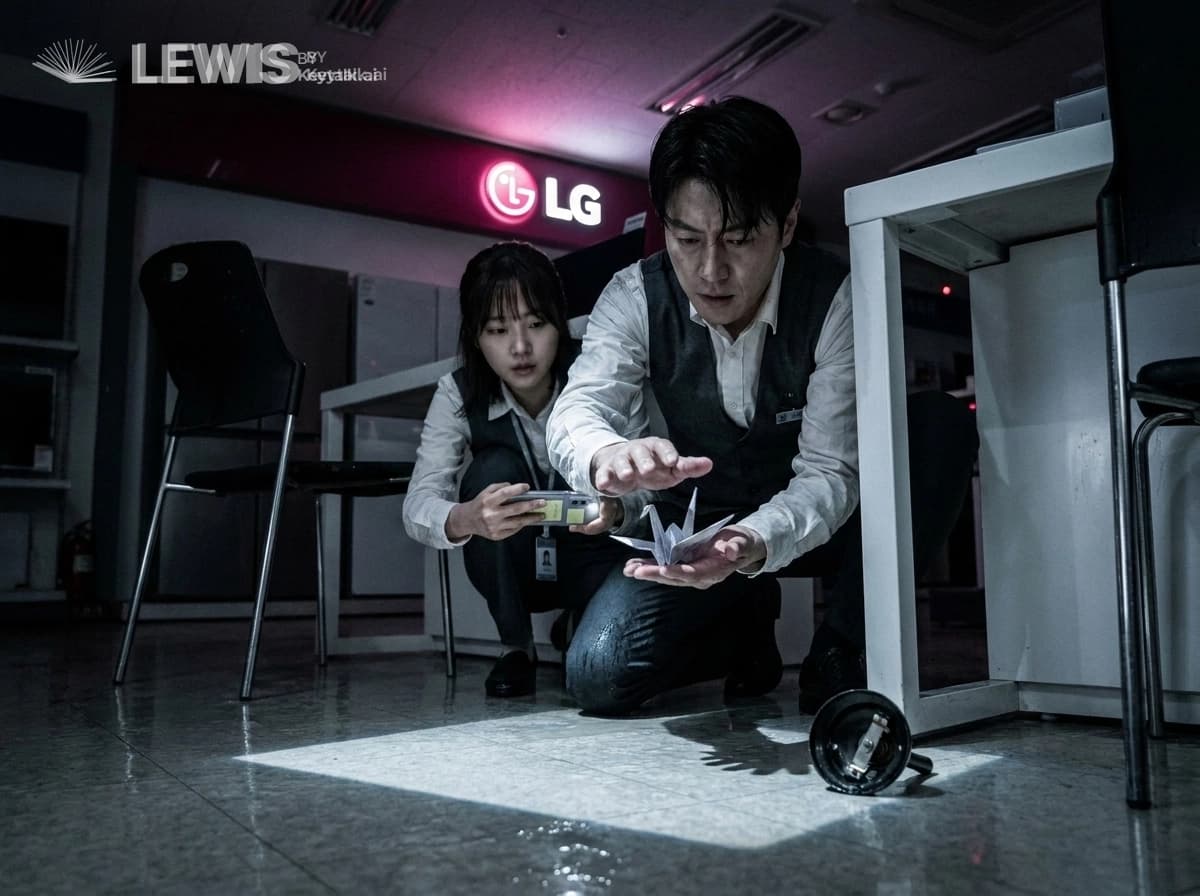 로고 아래의 손자국