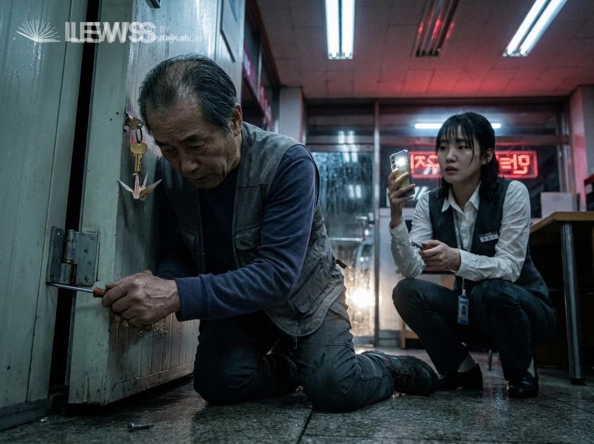 작은 나사가 떨어진 자리