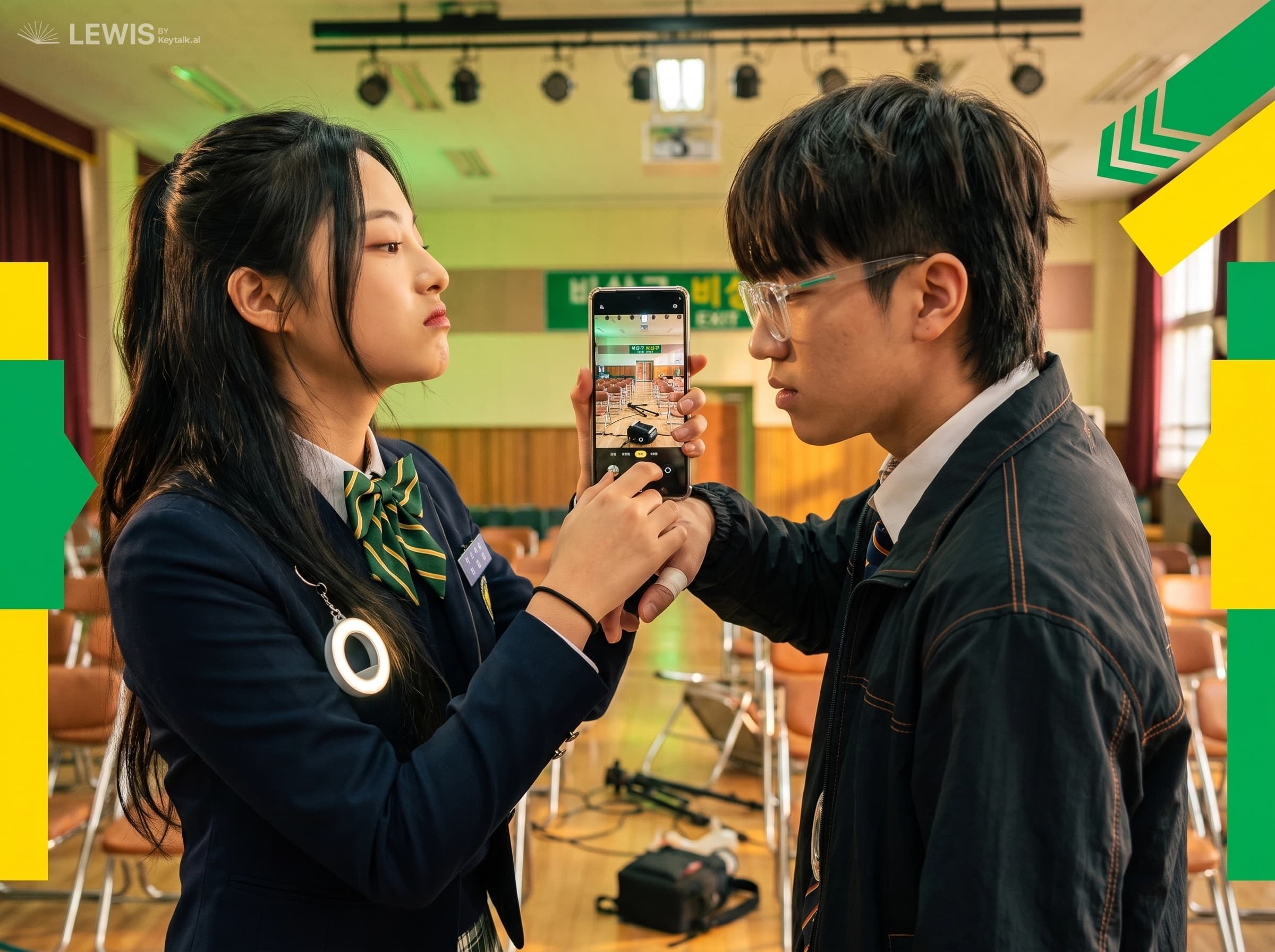 렌즈를 돌린 손