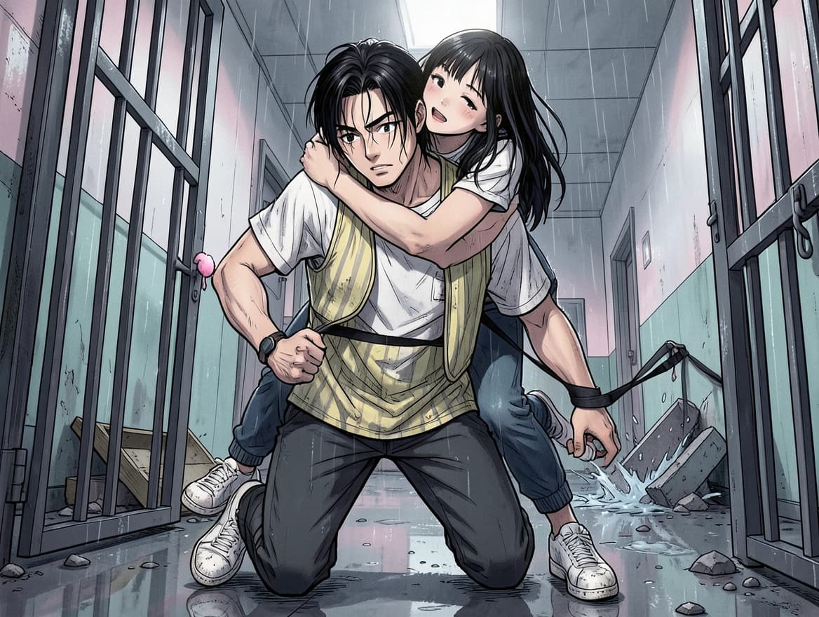 무너지는 ㄱ자 통로