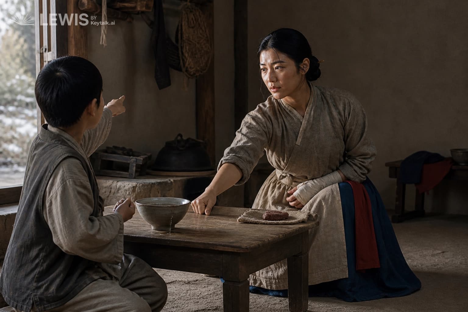 밥상은 그대로