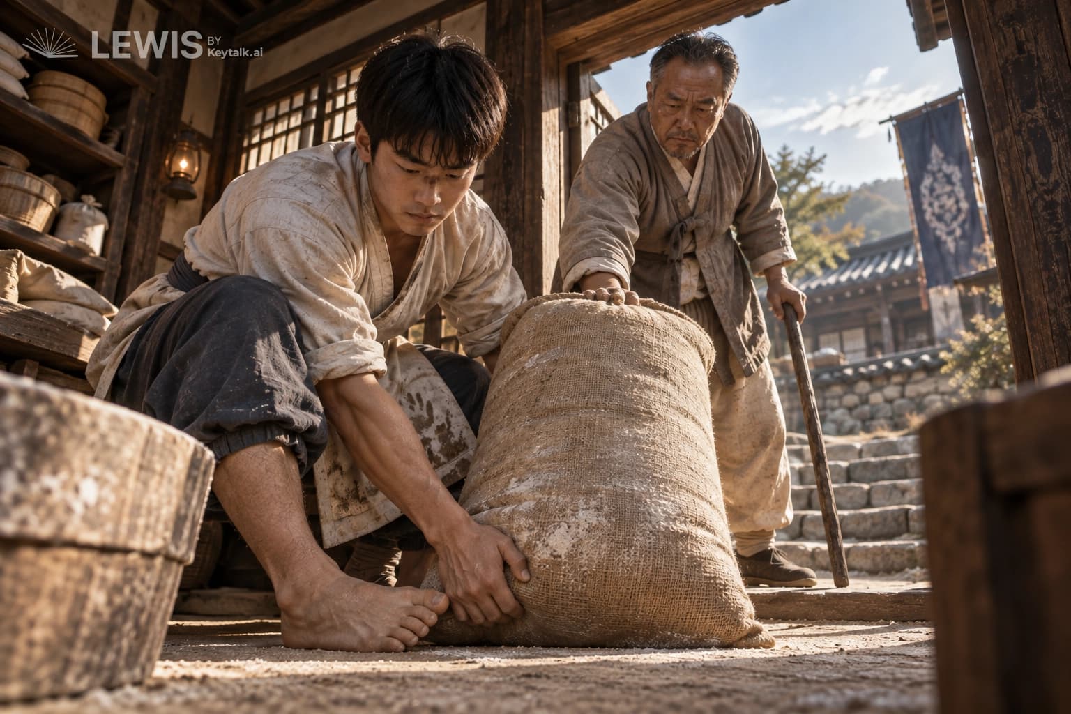 포대 대신 내려놓은 통